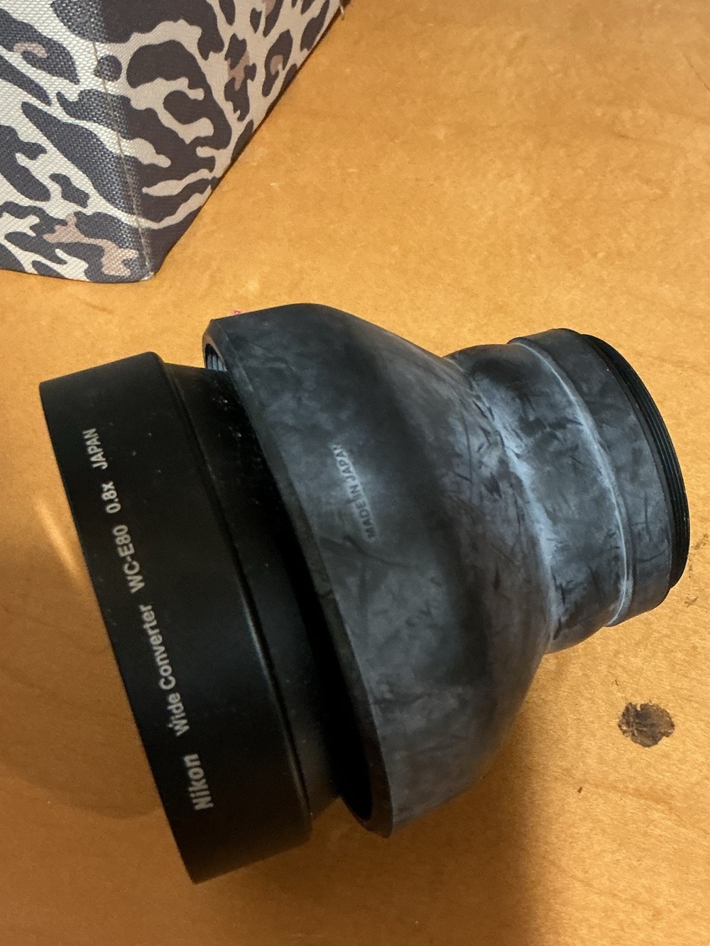 Nikon Black Wide Converter WC-E80 0.8x Lens Accessory with Flexible Hood